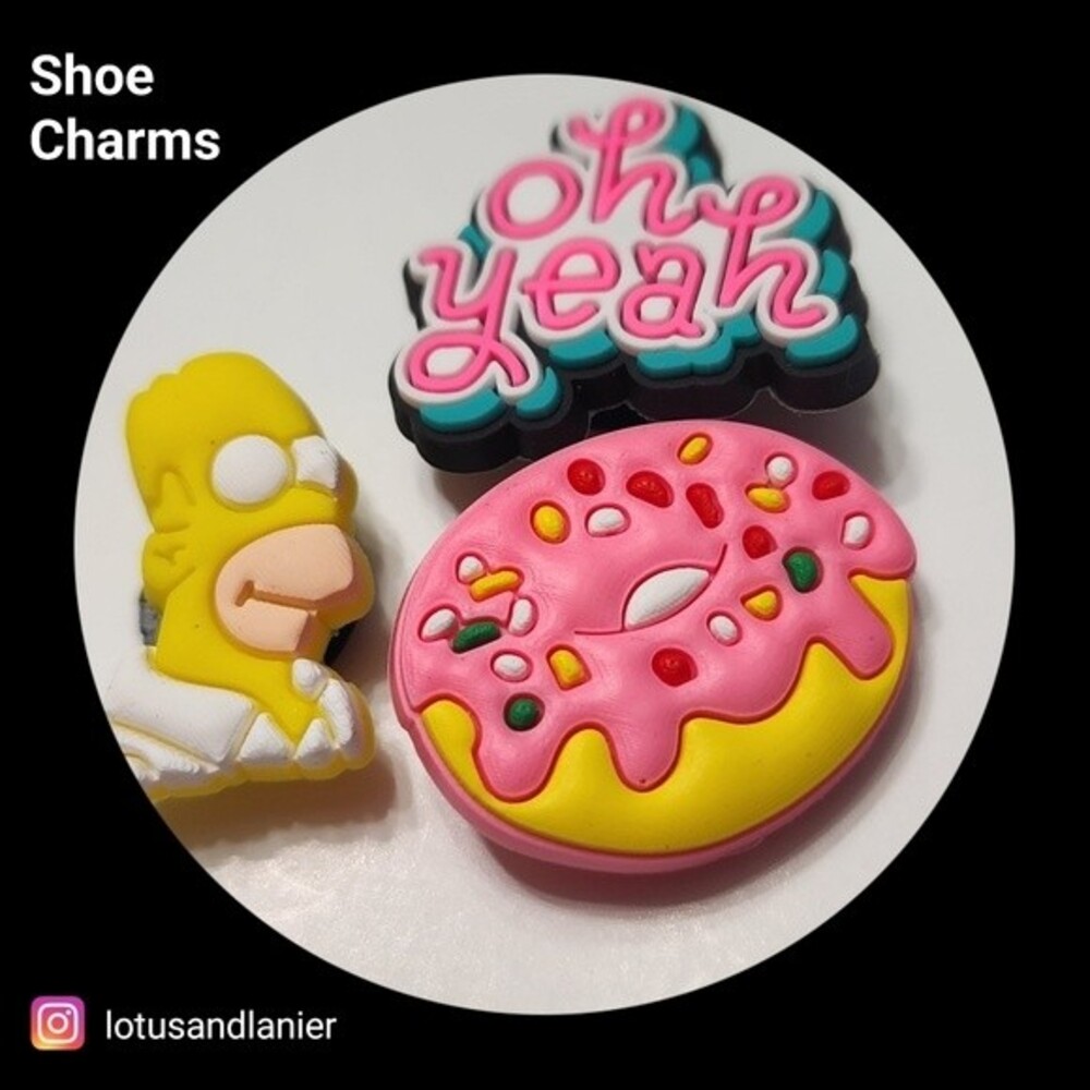 Shoe Charms "Simpsons" Charms Set of 3